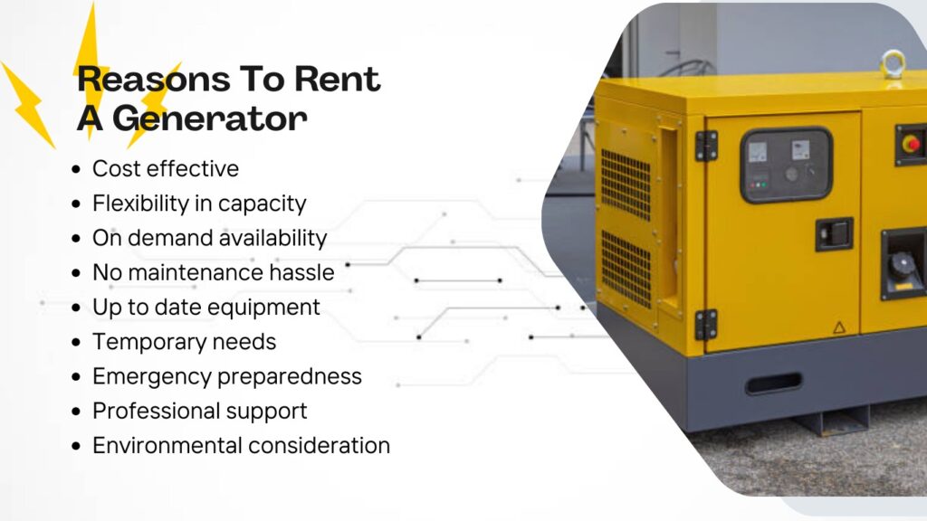 Top reasons you will benefit by rent a generator.